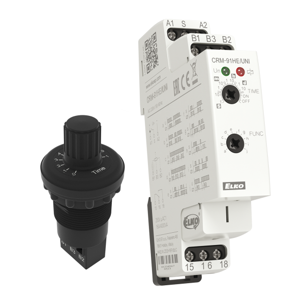 CRM-91HE /UNI  Multifunktionszeitrelais mit externem Potentiometer