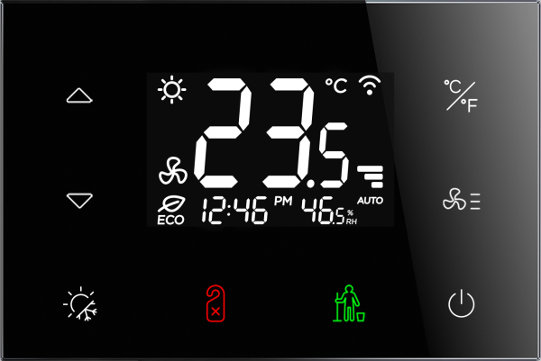 RFTC-3/B  (schwarz) Glas-Touch-Thermostat